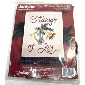 Janlynn Tidings Of Joy Christmas Cross Stitch Kit With Fabric & Floss